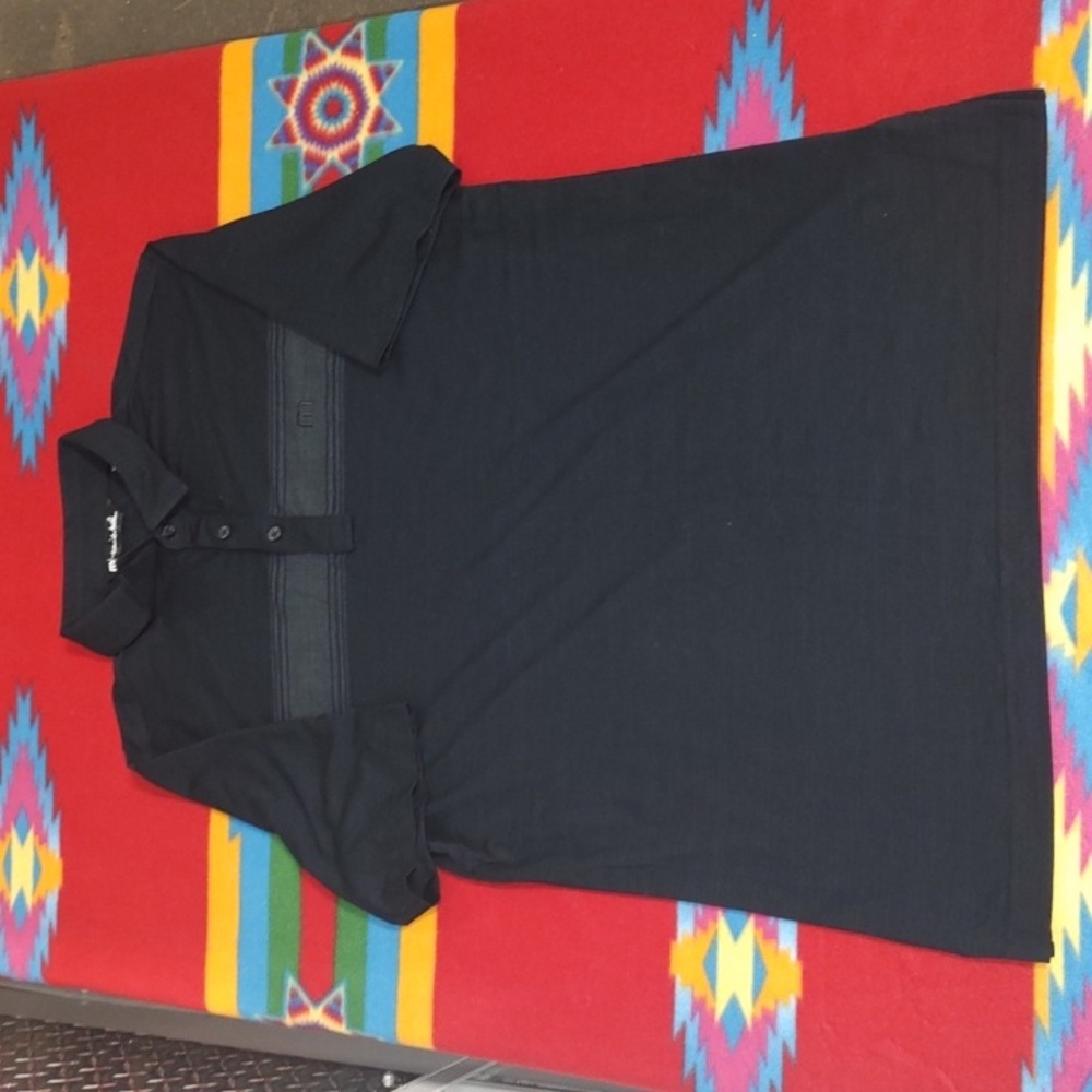 TravisMathew Men's Black Gray Golf Polo Shirt Medium